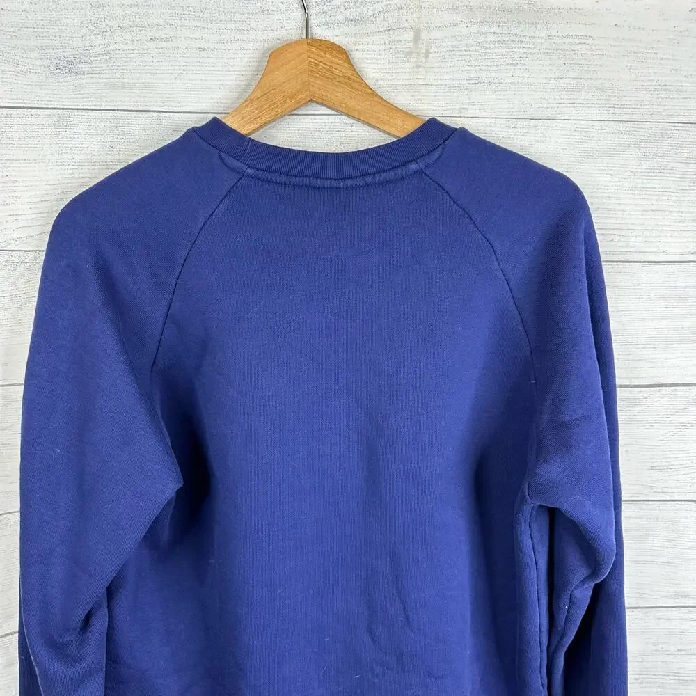 Adidas Mens size Small Adicolor Trefoil Essentials PrimeGreen Blue Sweatshirt